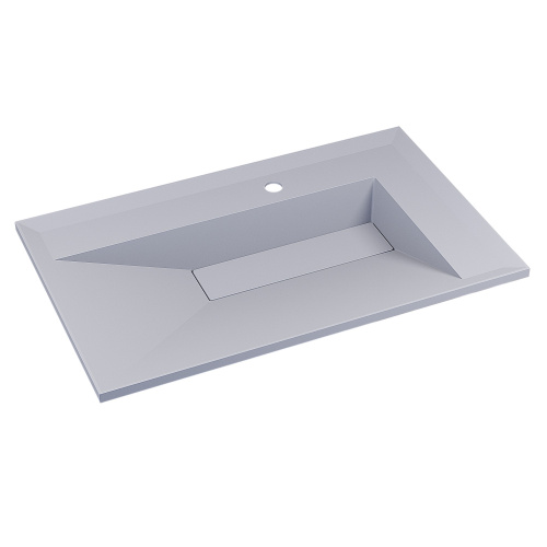 Раковина из искусственного камня Uperwood Lotus Quartz 29192030 80х50 полувстраиваемая цвет белый - фото 5