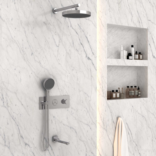 Душевая система Vincea VSFW-432TI2CH встраиваемая в стену с термостатом