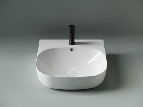 Раковина из сантехнического фарфора Ceramica Nova ELEMENT CN5011 50х40 накладная цвет белый 1 отверстие под смеситель - фото 5