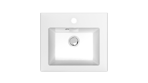 Раковина из литьевого мрамора Uperwood Eva 4548340000 40х35 полувстраиваемая цвет белый - фото 5