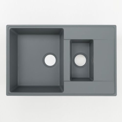 Кухонная мойка Grandex Aqua 600112 78х50 цвет серый поверхность матовая - фото 4