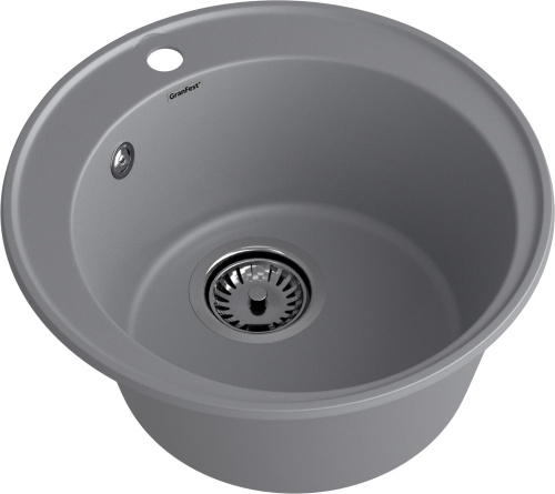 Кухонная мойка Granfest Quarz 08 темно-серый 48х48 цвет темно-серый поверхность матовая - фото 2