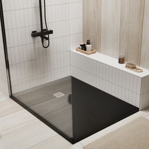 Душевой поддон WasserKRAFT Dill 61T 61T06 120х80 искусственный камень черный - фото 3