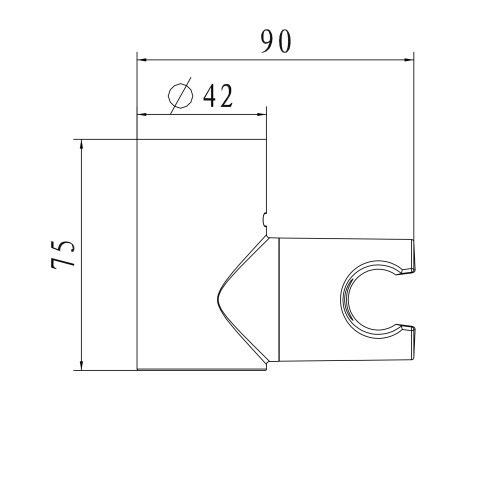 Держатель для душа Wonzon & Woghand WW-994224-CR хром - фото 2