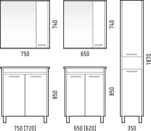 Шкаф-пенал Corozo Лорена SD-00000305 35х29х187 цвет белый/коричневый - фото 2