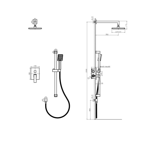 Душевая система Rush Thira TR3635-41 встраиваемая в стену цвет хром - фото 2