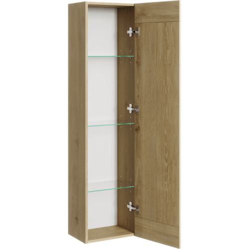 Шкаф-пенал Aqwella Y AST0535DD 35х25х140 подвесной цвет коричневый - фото 2