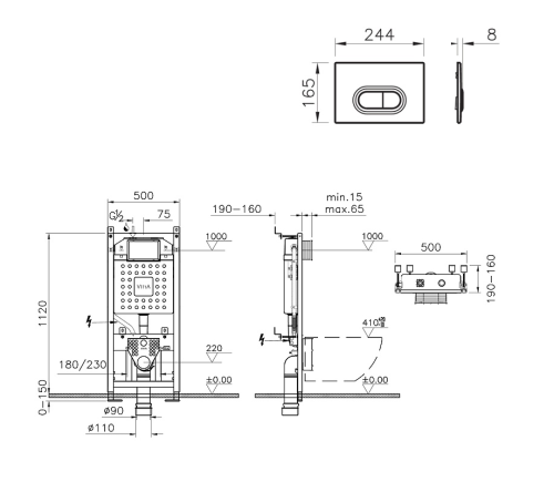 Инсталляция для унитаза Vitra V12 700-1873 - фото 2