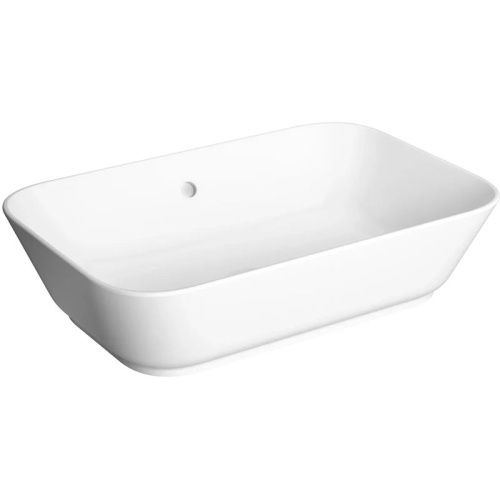 Раковина из сантехнического фарфора Vitra Geo 7425B003-0012 60х40 накладная цвет белый без отверстий под смеситель