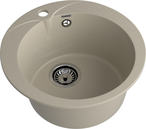 Кухонная мойка Granfest Rondo R-480 топаз 48х48 цвет серый поверхность матовая - фото 2