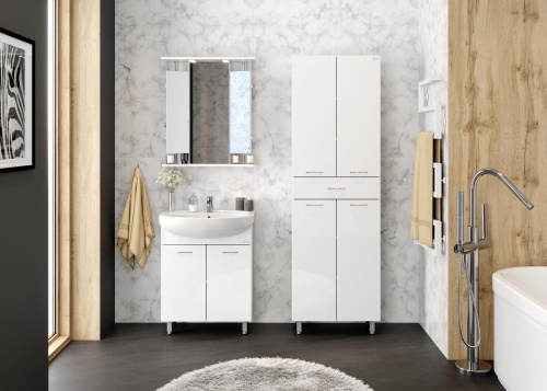 Зеркало-шкаф Onika Валерия 206505 65х21х76 подвесной цвет белый - фото 2