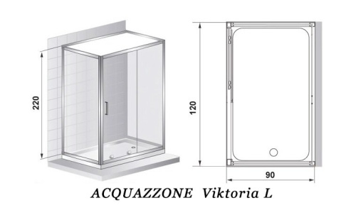Душевая кабина Acquazzone Viktoria 120SL-L с паром 120х90 прямоугольная с крышей ориентация левая - фото 3