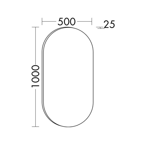 Зеркало в ванную Burgbad Lavo 2.0 SIJH050 50х100 цвет серый - фото 2