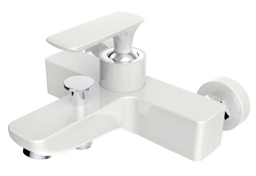 Смеситель для ванны AltroBagno Aperto AltroBagnoAperto0208Bi настенный белый - фото 2