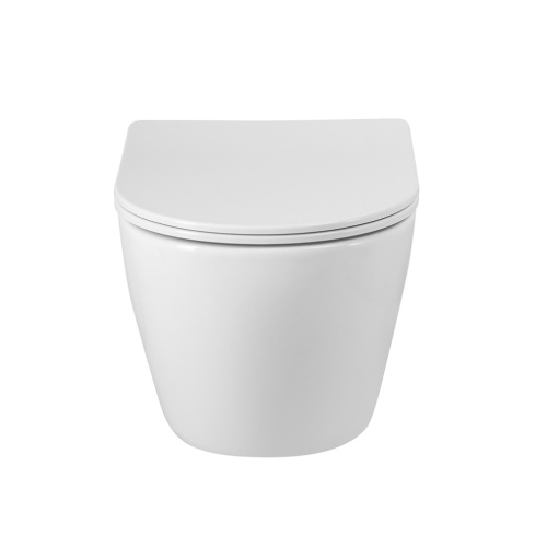 Унитаз подвесной BelBagno SFERA-R BB046CHR/SC белый с сиденьем микролифт безободковый каскадный смыв - фото 5