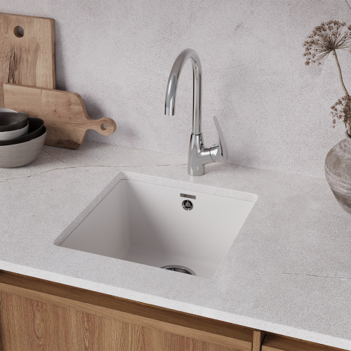 Кухонная мойка LeMark Sinara 400-u 9910061 40х42 цвет антрацит поверхность матовая - фото 3