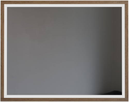 Зеркало в ванную Allen Brau Glority 1.35005.NW 90х75 цвет темное дерево - фото 3