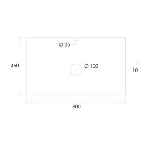 Столешница Onika АЛЕСТА 680001 80х46 накладная цвет кемень светлый - фото 3