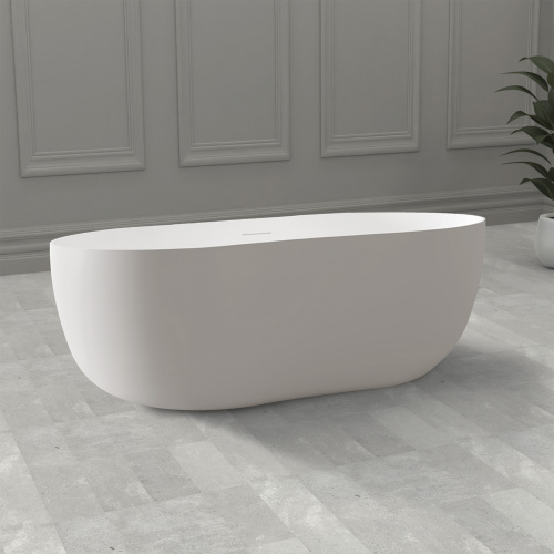 Ванна из искусственного камня Abber Stein AS9604 170х80 отдельностоящая овальная с ножками - фото 4
