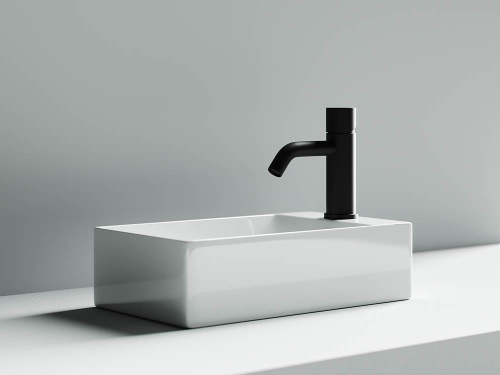 Раковина из сантехнического фарфора Ceramica Nova ELEMENT CN5007 38х22 подвесная цвет белый 1 отверстие под смеситель - фото 3