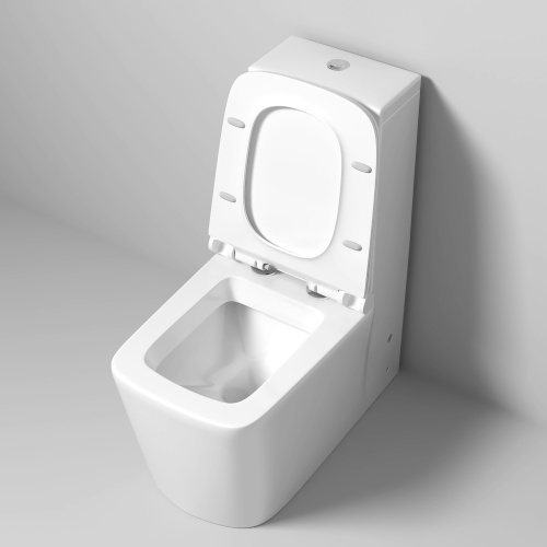 Унитаз напольный с бачком Grossman Falcon GR-4400S белый с сиденьем микролифт безободковый каскадный смыв - фото 5