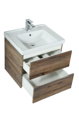 Тумба под раковину Art&Max TECHNO AM-Techno-700-2C-SO-LW646 67х46х50 подвесная цвет дуб бомонд лофт - фото 4