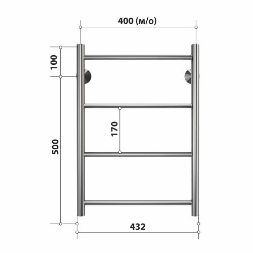 Полотенцесушитель Stelmix 4670078541178 43х60 водяной хром - фото 3
