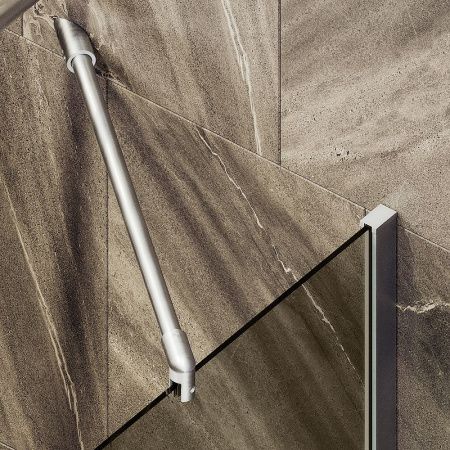 Душевая шторка на ванну Maybah Glass MGV-69-5ш 70х140 стекло тонированное профиль хром ориентация универсальная