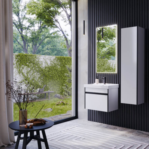 Тумба под раковину Aqwella Y URB0105W 47х39х46 подвесная цвет белый - фото 2