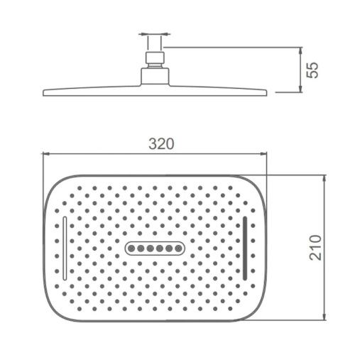 Верхний душ Splenka S451 S451.53 хром - фото 3