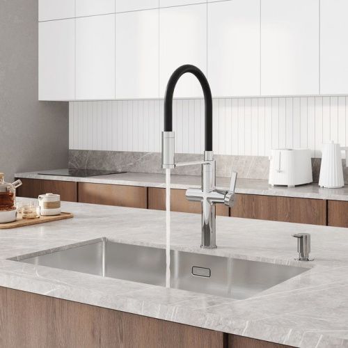 Смеситель для кухни IDDIS Ikon IKNSBFFi05 на столешницу хром - фото 2