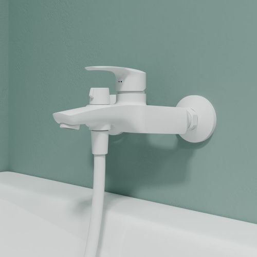 Смеситель для ванны и душа IDDIS Ray RAYWT02i02WA настенный белый матовый - фото 2