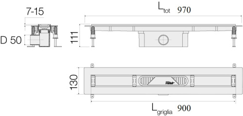 Душевой лоток Valsir Linea VS0701953 напольный - фото 2