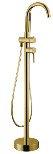 Смеситель для ванны AltroBagno Metropoli AltroBagnoMetropoli020203OrSp напольный золото матовое - фото 2