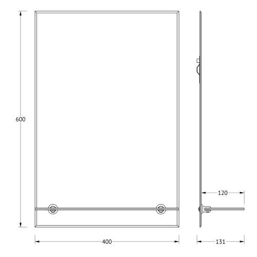Зеркало в ванную Evoform Attractive BY 0502 40х60 цвет хром - фото 2