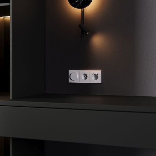 Накладка для розетки с заземлением и защитными шторками, с USB A+A VOLTUM S70 VLS000916 - фото 5