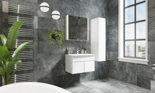 Шкаф-пенал Roca UP ZRU9303013 28х36х140 подвесной цвет белый глянцевый - фото 5