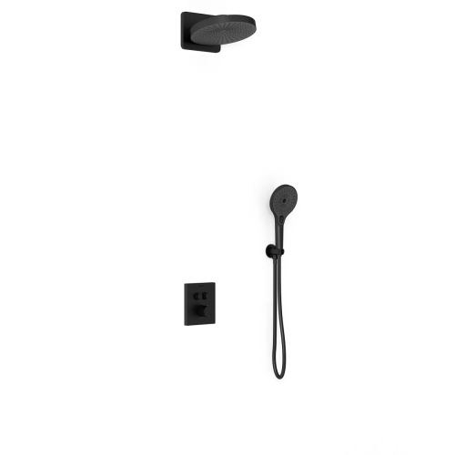 Душевая система Vincea VSFW-3I21T1MB встраиваемая в стену с термостатом - фото 2