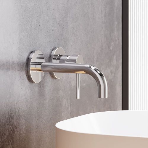 Смеситель для раковины Damixa Scandinavian Pure 360260000 встраиваемый в стену хром - фото 3