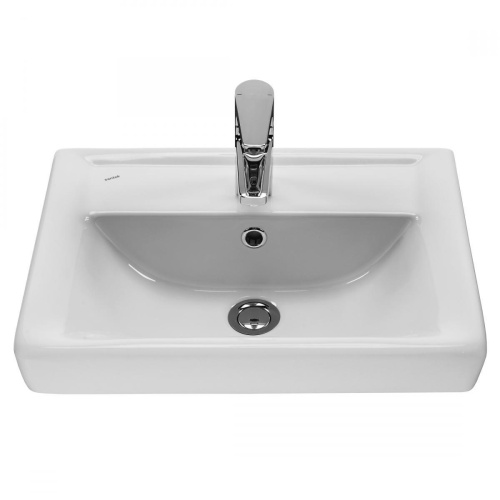 Раковина керамическая Onika Тигода 1WH302128 51х38 накладная цвет белый 1 отверстие под смеситель - фото 2