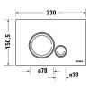 Клавиша смыва механическая Duravit DuraSystem WD5010011000/WF5120011010 цвет белый
