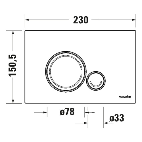 Клавиша смыва механическая Duravit DuraSystem WD5010011000/WF5120011010 цвет белый - фото 2