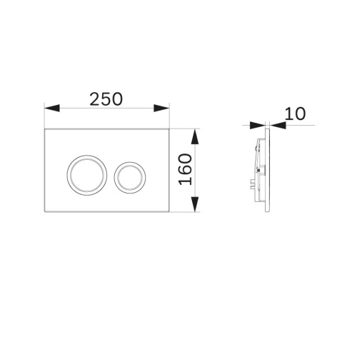 Клавиша смыва механическая Am.Pm ErgoFit L I110151 цвет хром - фото 2