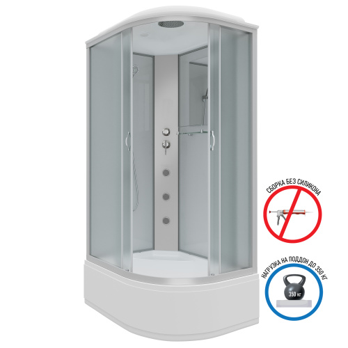 Душевая кабина Niagara Classic 23101424LG 120х80 асимметричная с крышей ориентация левая - фото 2