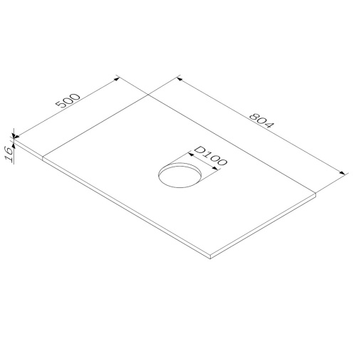 Столешница Am.Pm Func M8FST0800OF 80х50 накладная цвет темное дерево - фото 3
