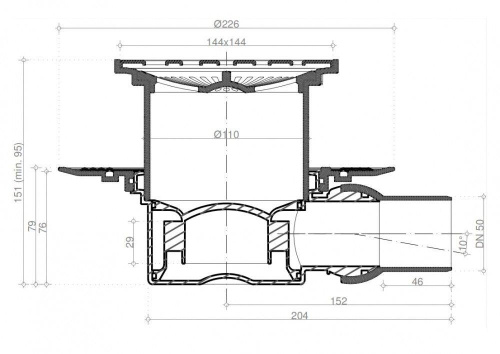 Душевой трап Pestan Confluo Standard Square 1 Mask 13000073 - фото 2