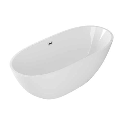 Ванна акриловая Grossman Fly GR-1101 165х75 отдельностоящая овальная с ножками