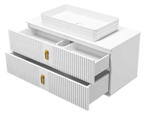 Тумба под раковину Brevita Sevilla SEV-09105-0102Я 105х47х46 подвесная - фото 4