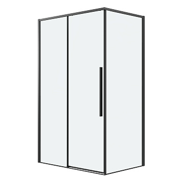 Душевая перегородка Grossman Galaxy 200.K33.01.90.21.00 90х195 стекло прозрачное профиль черный матовый