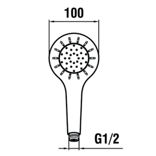 Душевая лейка Laufen Mytwin HF939028100000 круглая - фото 2